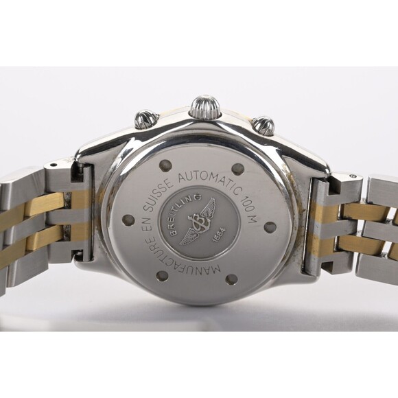 Breitling Chrono Cockpit D30012 Mother of Pearl Dial 37mm 18k Gold Watch - Picture 11 of 11